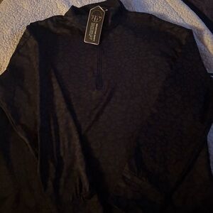 Avia black leopard  Quarter-Zip Pullover